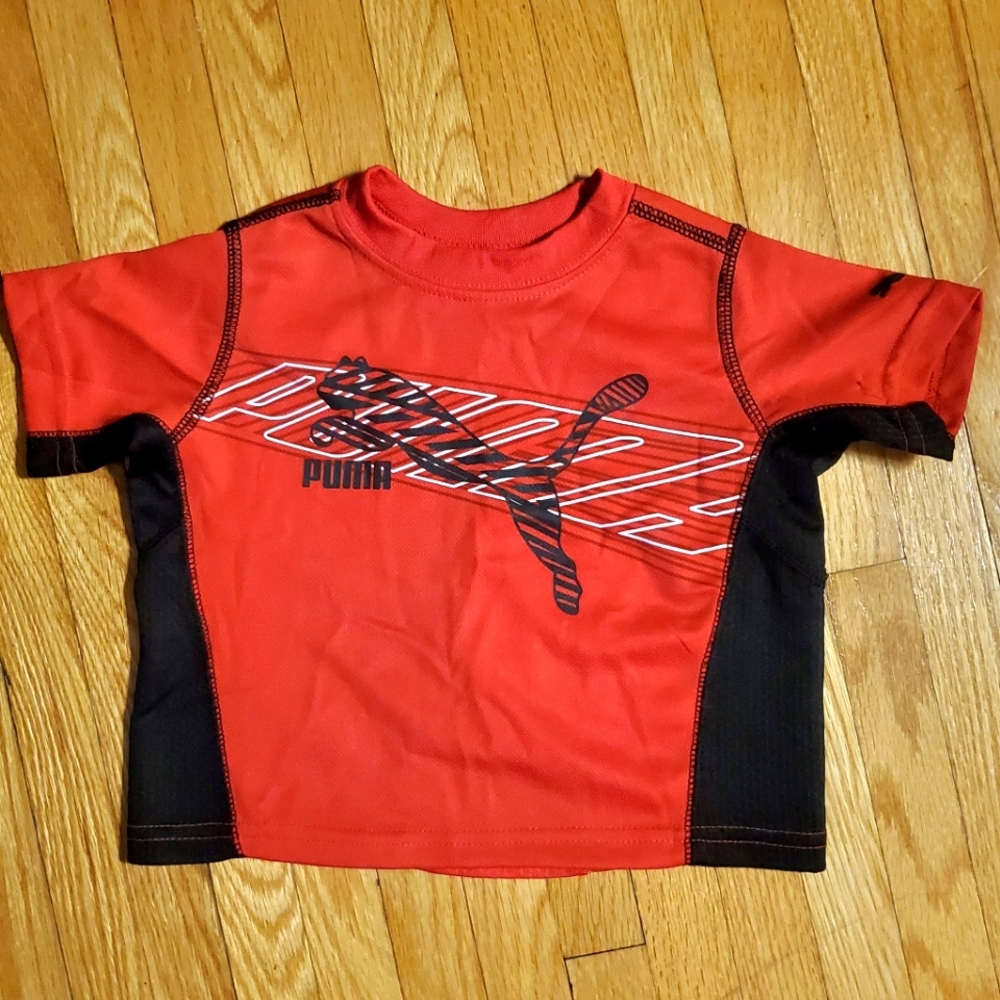 Puma red and black t shirt